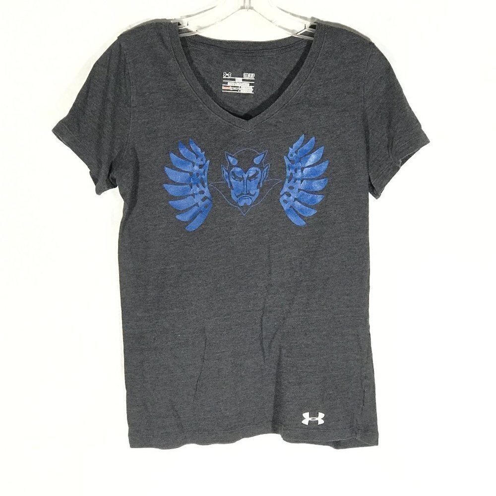 Under Armour Gray Blue Devils Short sleeve Womens Athletic Tee